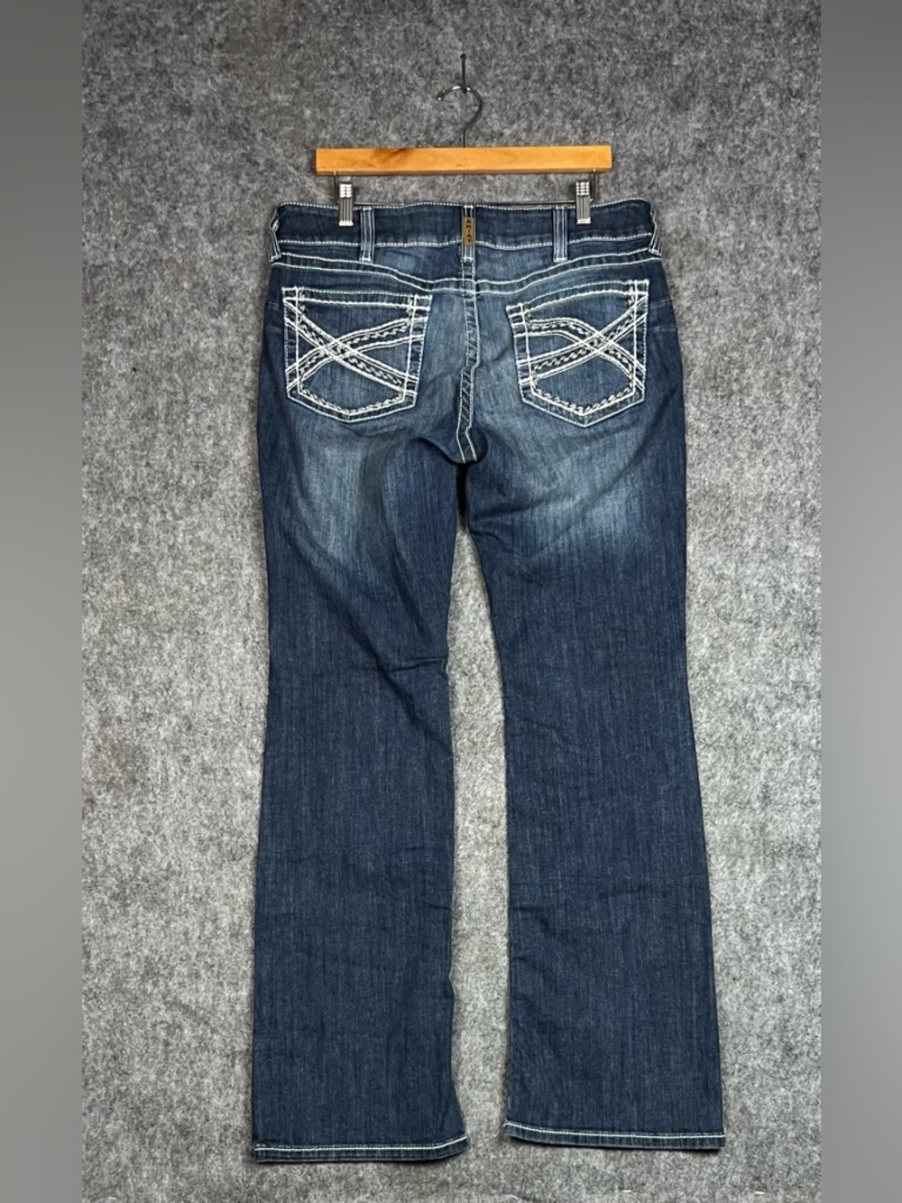 Ariat REAL Denim Bootcut Jeans Womens 33L  Blue Mid Rise Boot